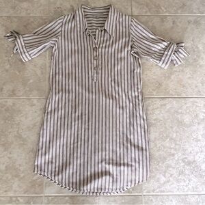 NWOT striped shirt dress size M
